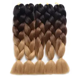 Bling волос Синтетический джамбо кос твист крючком Химическое наращивание волос и Инструменты для завивки волос африканских канекалон Стиль