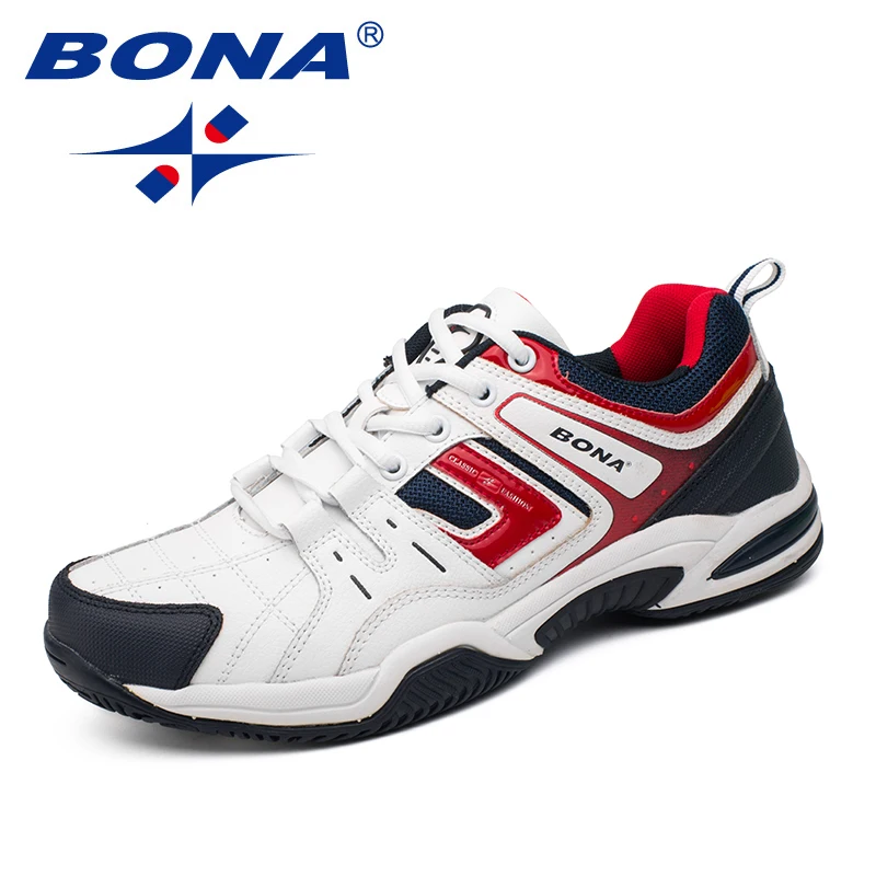Ceny BONA New Arrival styl klasyczny męskie buty do tenisa Outdoor Jogging trampki sportowe zasznurować męskie buty sportowe darmowa wysyłka