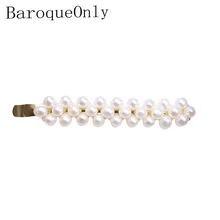 Baroqueonly ручная работа пресноводный 14K позолоченный жемчуг заколка шпилька аксессуары качественная бижутерия сладкий для девочки подарок CA