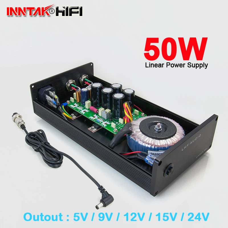 

50W Linear Regulated Power Supply DC12V DC19V DC24V For HIFI DAC / Digital interface / NAS router PCHiFi (115V & 230V)