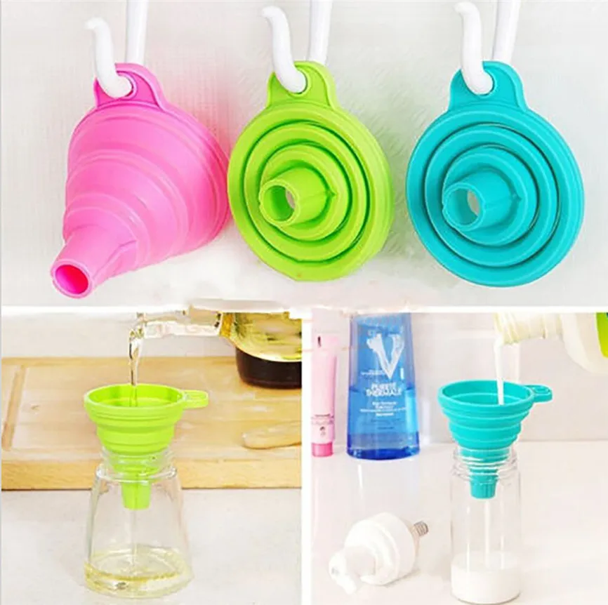 

Silicone Gel Practical Collapsible Foldable Funnel Hopper Kitchen Tool Gadget 7.5*7.5mm Dropshipping July#5