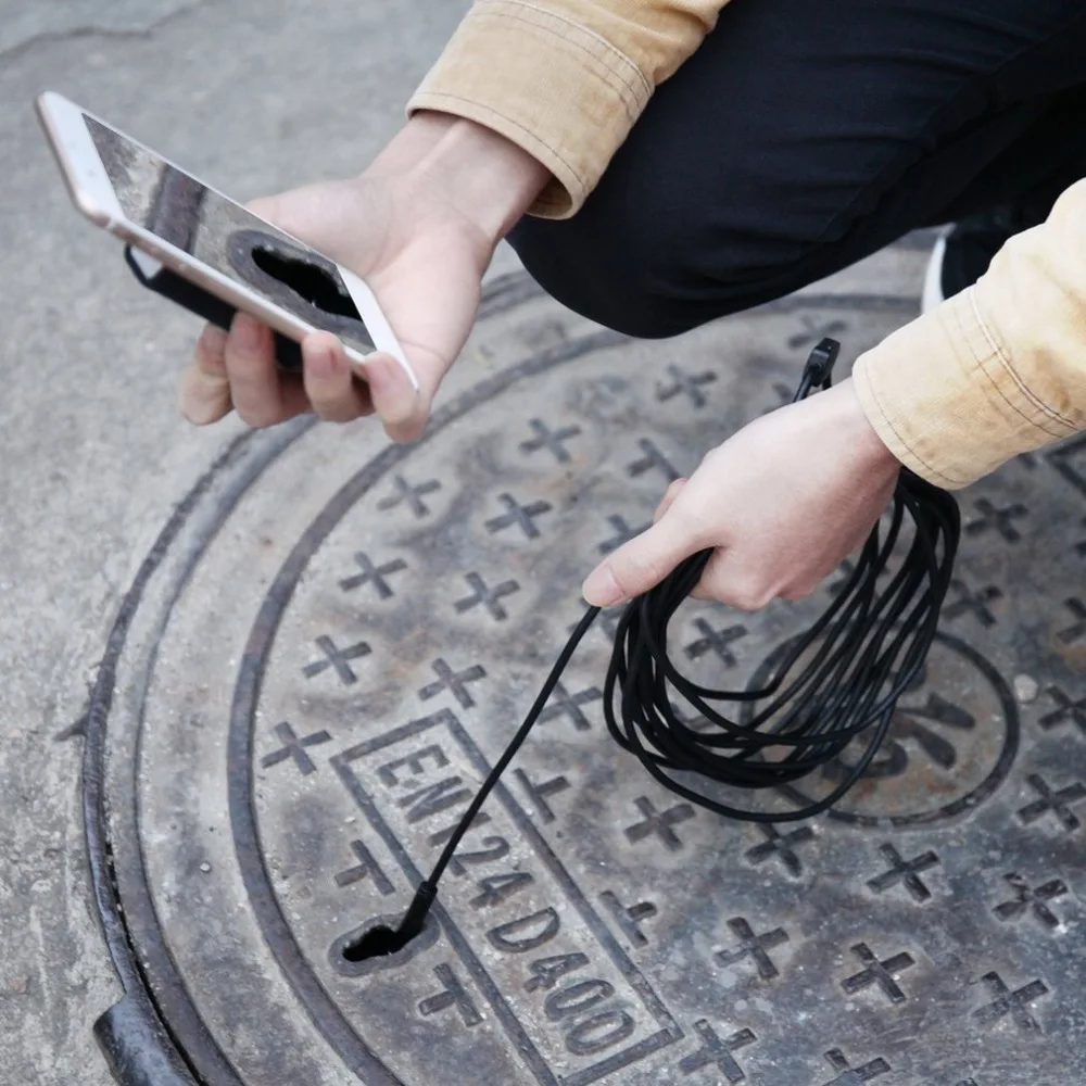 HD 1200 P беспроводной Wi Fi эндоскоп мини водостойкий Полужесткий инспекции камера 8 мм объектив 8LED бороскоп для IOS и Android PC