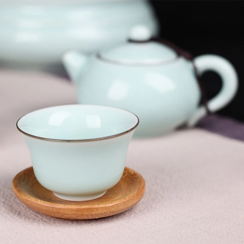  Hot Sale Handmade Tea Mat Coaster Saucer Insulation Mat Table Mat Tea Tray Tea Tray Bamboo Teapot T