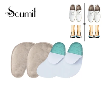 

Soumit 2 Pair Orthopedic Insoles Medial Lateral Heel Wedge Lift O/X Leg Type Corrector Adhesive Silicone Shoe Inserts Pad