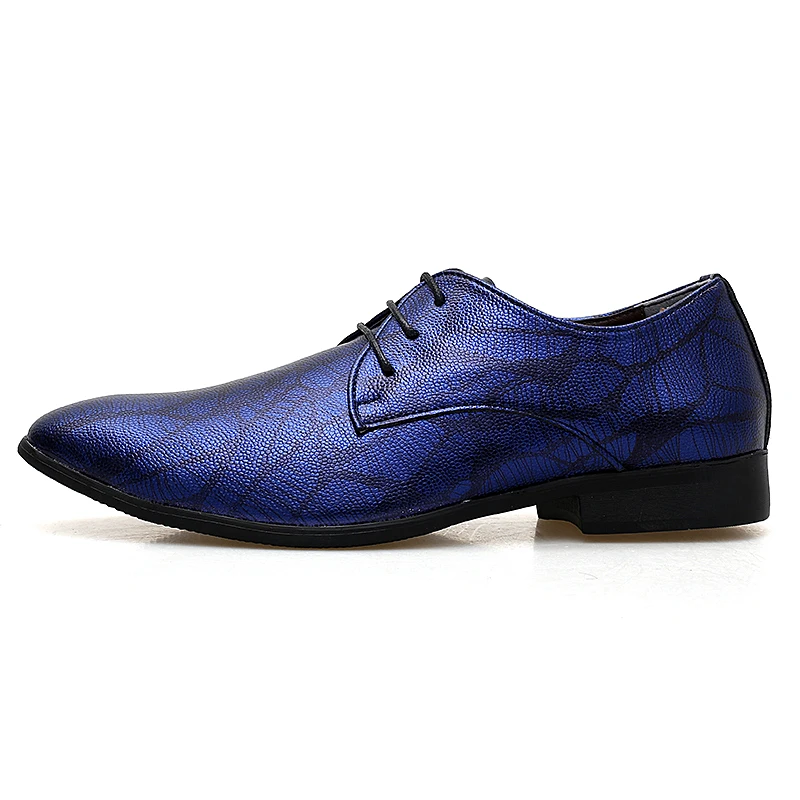designer blue camouflage leather men shoes luxury brand snake skin wedding dress male footwear fashion man oxford shoes for men (2)