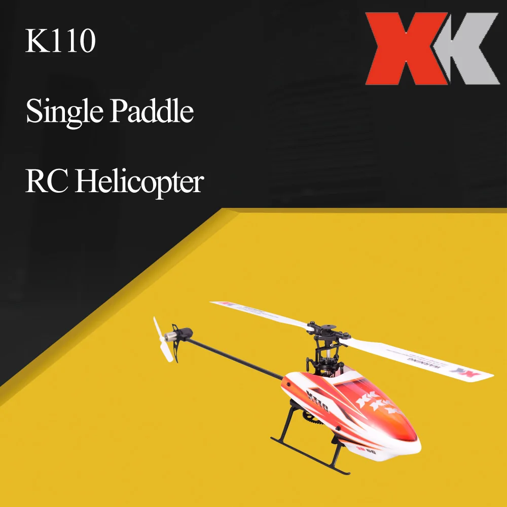 

Wltoys XK K110 6CH 3D 6G System Remote Control Brushless Motor RC Helicopter With Transmitter Compatible With FUTABA S-FHSS RTF