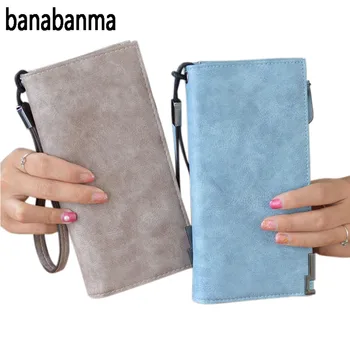 

Banabanma 2017 Hot High Capacity Fashion Women Wallets Ladies Dull Polish PU Leather Clutch Purse Female Long Card Holder ZK30