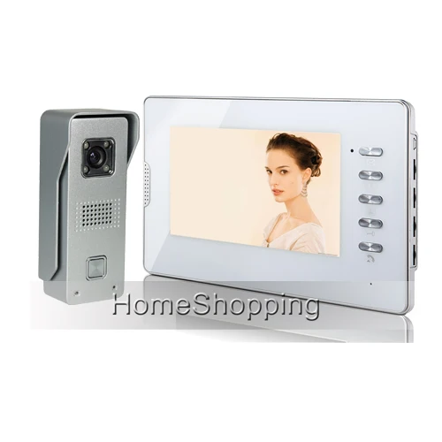 FREE SHIPPING Home Wired 7 inch Video Intercom Door Phone System 1 White Monitor 1 Watrproof Doorbell Camera In Stock Wholesale FREE SHIPPING Home Wired 7 inch Video Intercom Door Phone System 1 White Monitor 1 Watrproof Doorbell Camera In Stock Wholesale