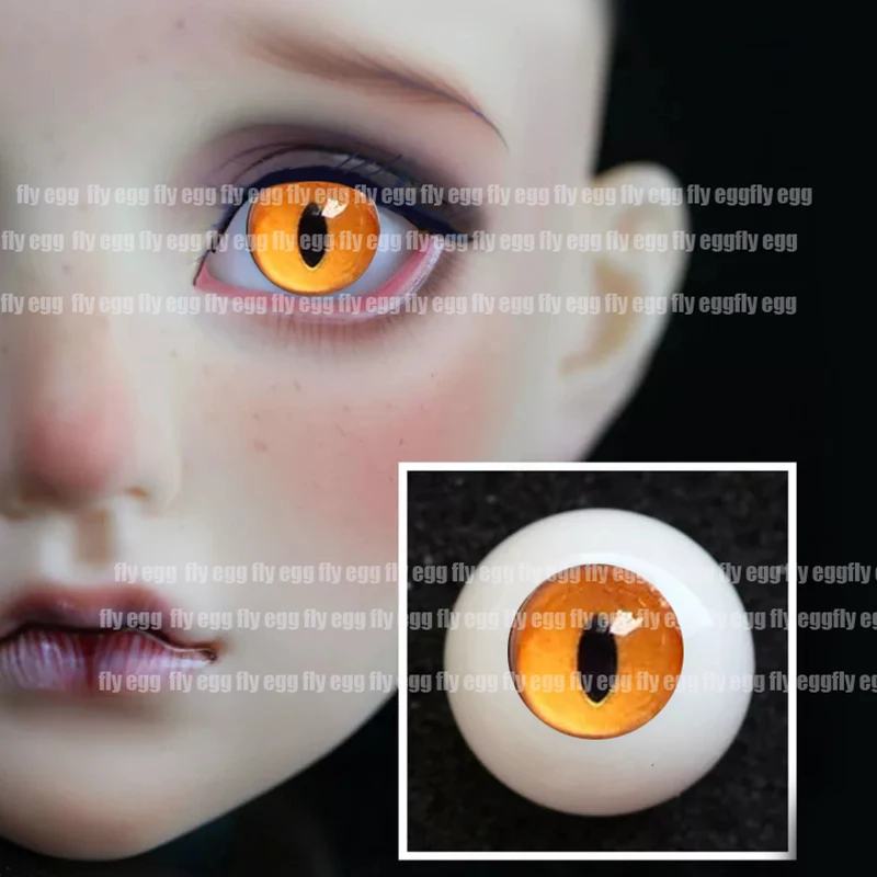 Очки для кукол с кошачьими глазами оранжевые желтые Bjd sd beast 1/3 1/4 1/6 8 14 16 18 20 22 см