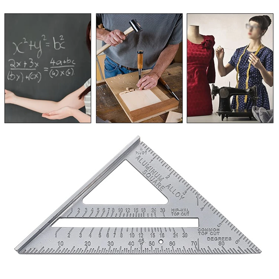 

Measurement Meter Tool Triangle Square Ruler Aluminum Alloy Speed Square Protractor Miter Framing Line Scriber Carpenter Ruler
