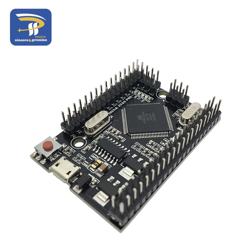 Тонкий электронный Мега 2560 PRO встроенный CH340G/ATMEGA2560-16AU чип с штекерами, совместимый для Arduino Mega2560 CH340