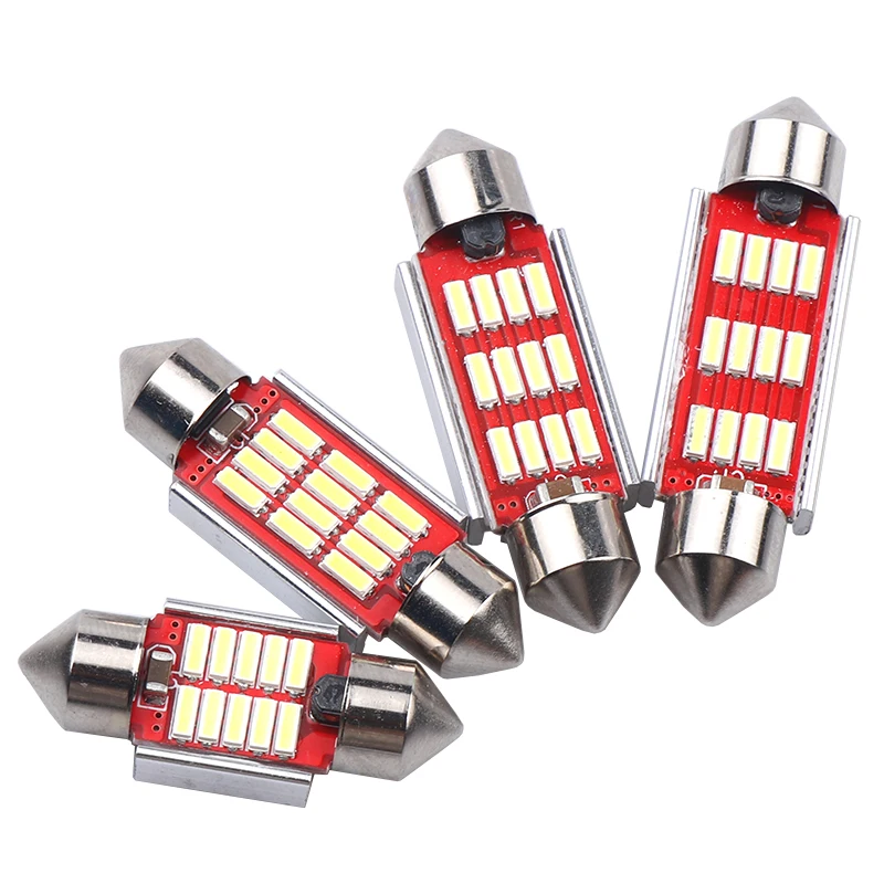 Лама светодиодная автомобильная Festoon 31/36/39/42 мм C5W C10W сверхъяркая 4014 SMD без ошибок