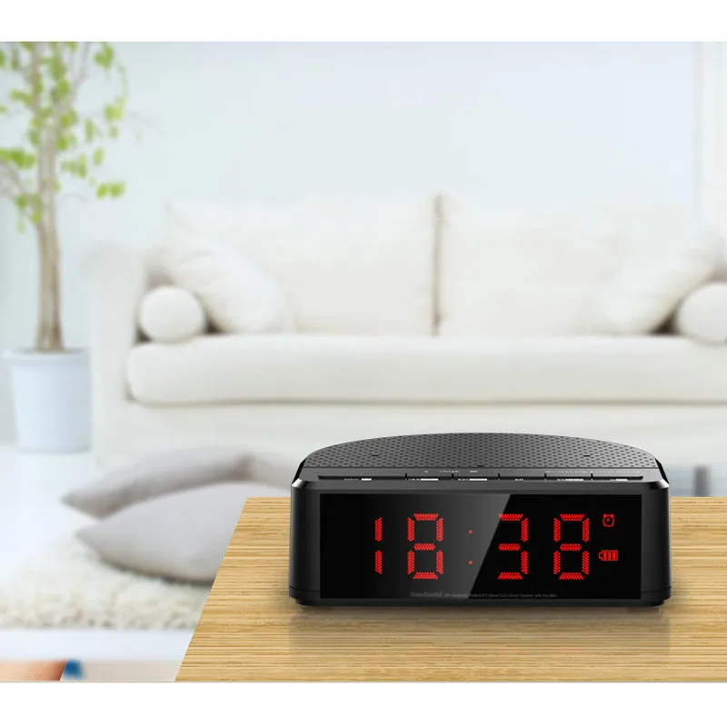 Многофункциональный светодиодный Будильник беспроводной bluetooth динамик