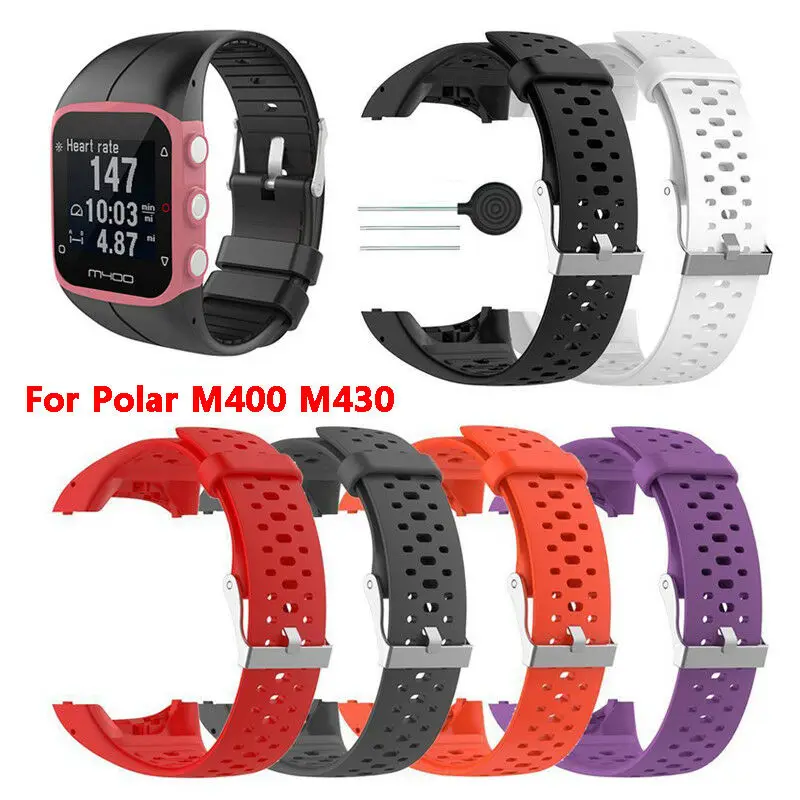 Сменный силиконовый ремешок на запястье для смарт часов Polar M400 M430|Ремешки часов| |