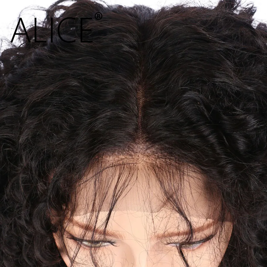 ALICE 360 Frontal Wig Bleacked Knots Brazilian Curly Human Hair Wigs  (6)
