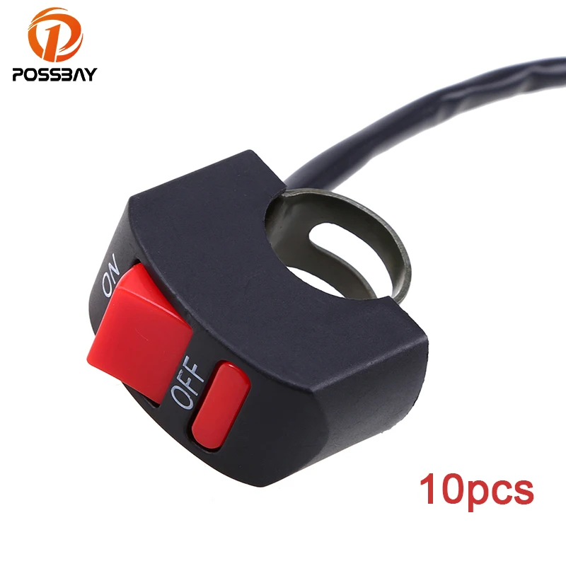 POSSBAY 10pcs Motorcycle Handlebar Fog Light Switch ON OFF ...