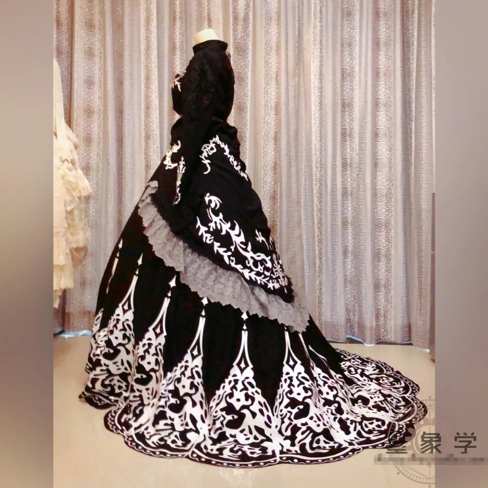 

[Customize]Anime FF14 Final Fantasy XIV Wedding Dress Original Embroidery Dress Cosplsy Costume Any Size Halloween Free Shipping