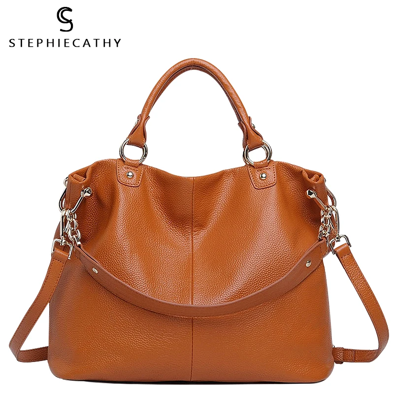 

SC Fashion New Real Leather Women Tote Female Soft Genuine Leather Hobo Ladies Casual Shoulder Bag Girls Messenger Purse Handbag