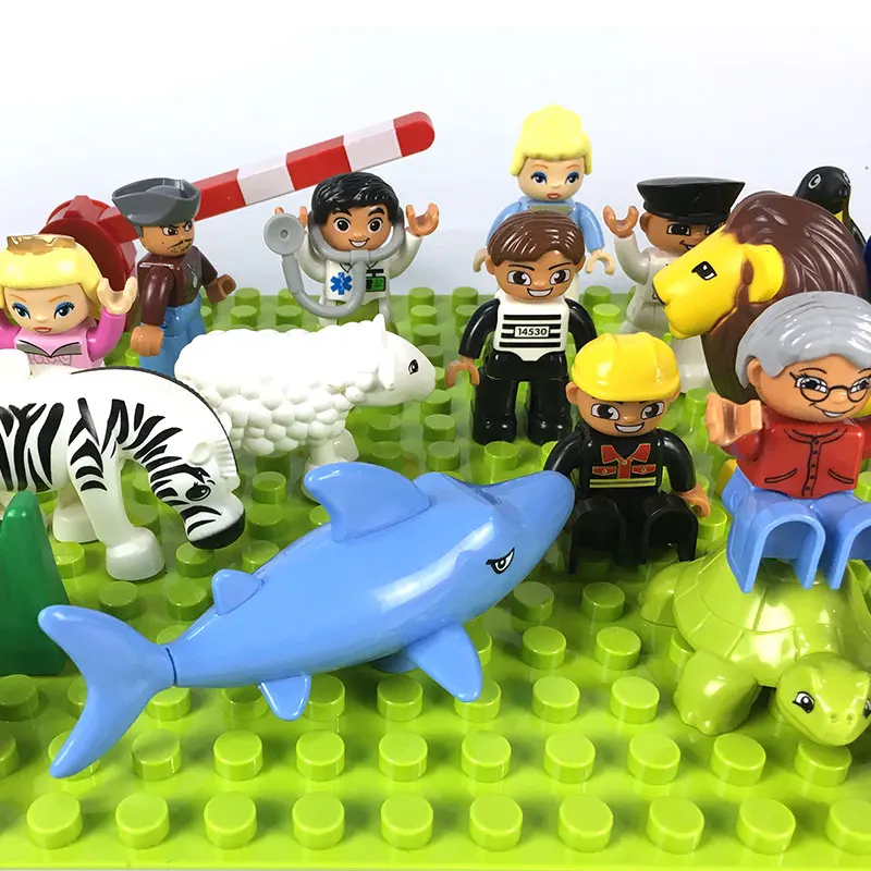 

DIY Toy Building Blocks Accessories duplo Animals Series Blocks & Model Action Figures Toys For Kids New Big Size Duplo
