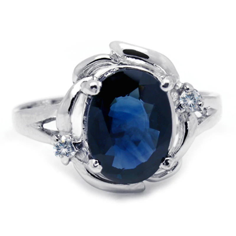 2017 Qi Xuan_Dark Blue Stone Luxury Rings_Fashion Ring_S925 Solid