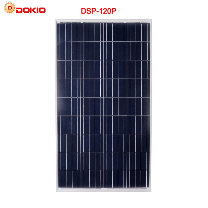 

DOKIO Brand Solar Panel China 120W Polycrystalline Silicon Solar Panels 18V 120 Watt Solar Battery for Cell/Module/System/Home