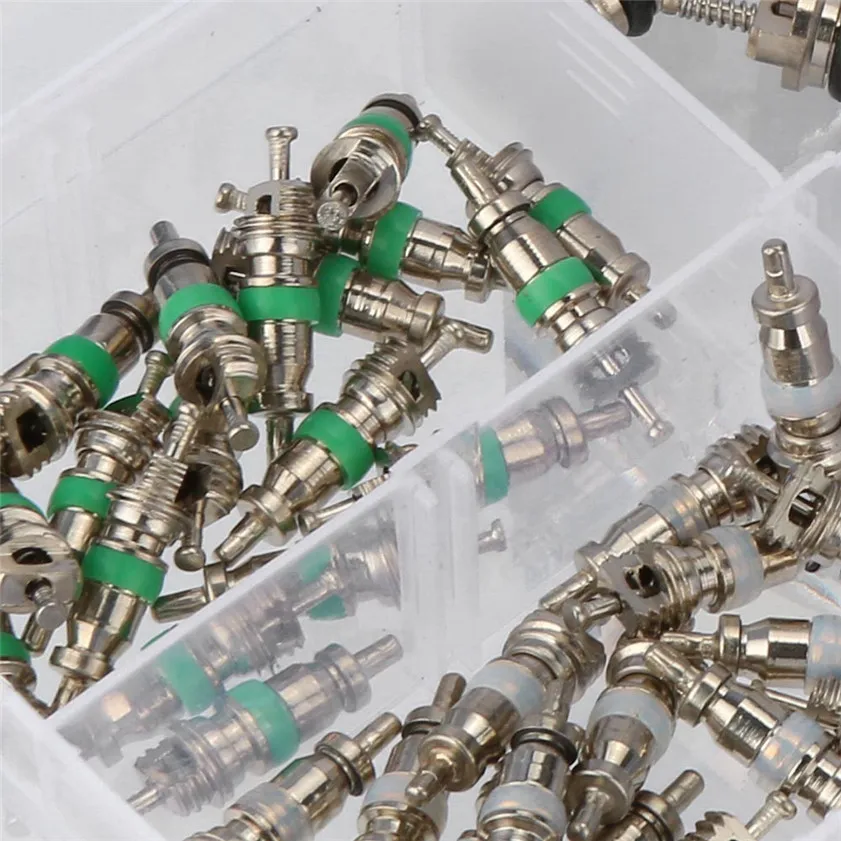 High Quality 55pcs A/C AC Schrader Valve Cores Assortment for R134a R12