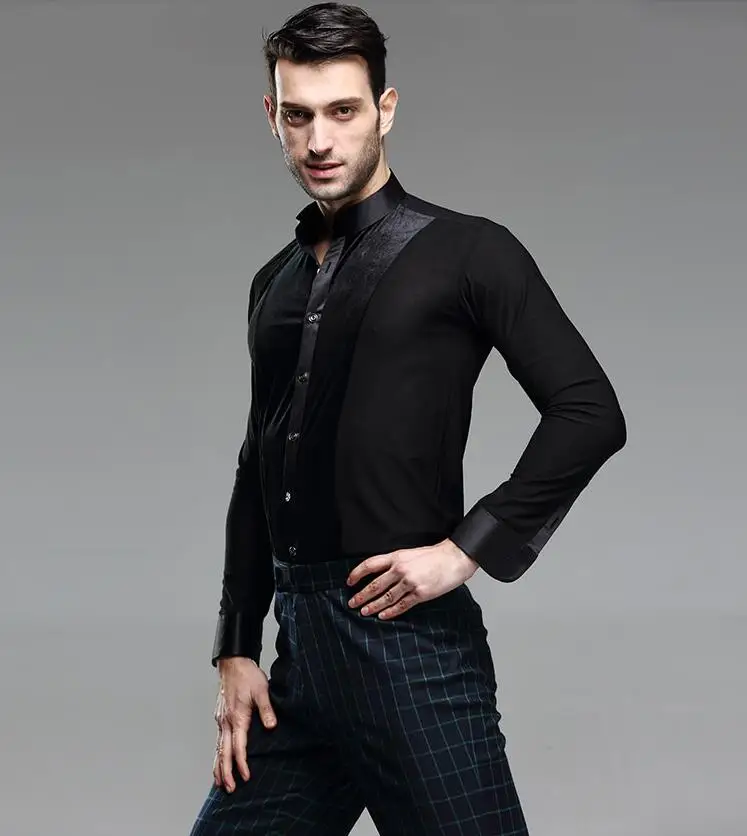Camisa de baile latino para hombre, Ropa de baile de salón de baile, Salsa, Samba, moderna, 2019 - AliExpress y uso especial