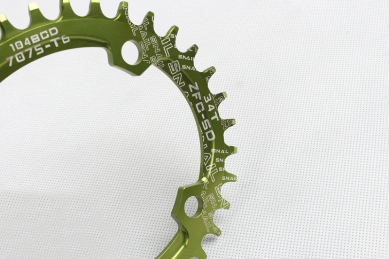 SNAIL 32T 34T 36T 38T Positive and negative tooth single plate mountain bike disc disk MTB bicycle crank sprocket (5)