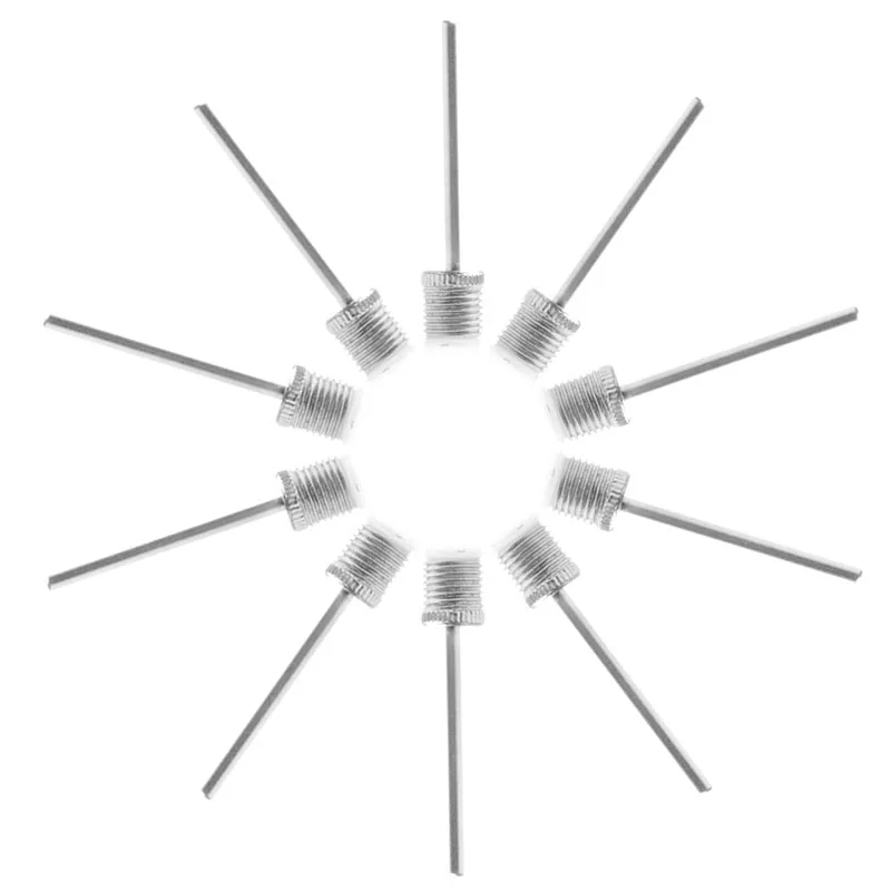 

10pcs Sports Ball Basketball Football Stainless Inflation Pump Needle Adapter Bicycle Accessories