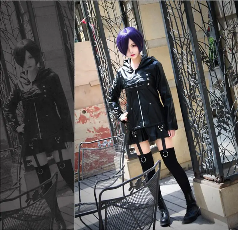 

Hot Anime Tokyo Ghoul Cosplay Kirishima Touka Male and female uniforms Cos Halloween Party Cos Tokyo Ghoul PU Costume