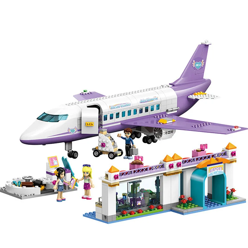 

Large-scale Plane Model Friends Heartlake Airport Building Blocks Toys for Children Compatible With leping Girl Bricks Gift