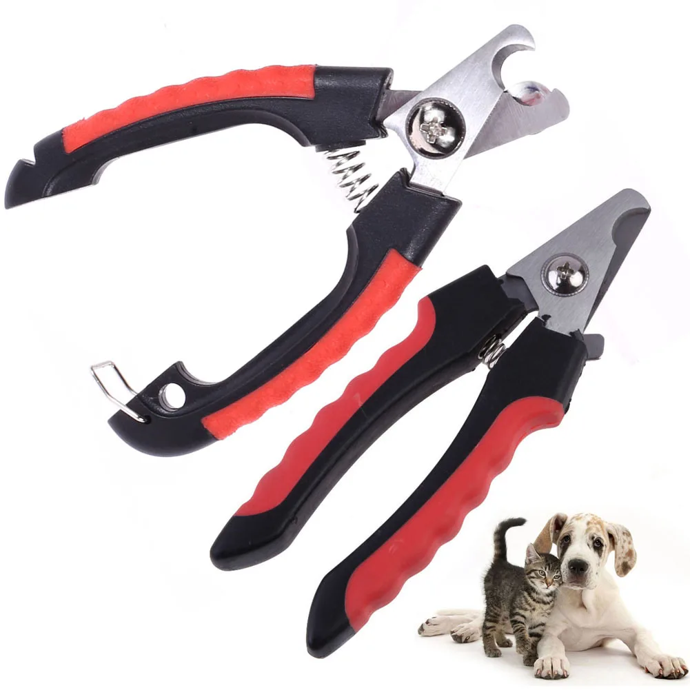 Профессиональные ножницы для стрижки кошек и собак, ножницы для стрижки из нержавеющей стали, кусачки для животных, кошек, собак с замком