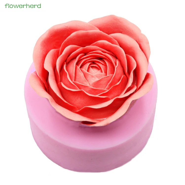 Large 3D European Rose Silicone Soap Mold Rose Flower Soap Mold