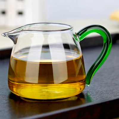 Бессвинцовая элегантная ярмарка кружка Gongdao чашка из термостойкого стеклянный микроволновый безопасный чай подарок Здоровье Китайский кунг-фу чайник - Цвет: 01 Green