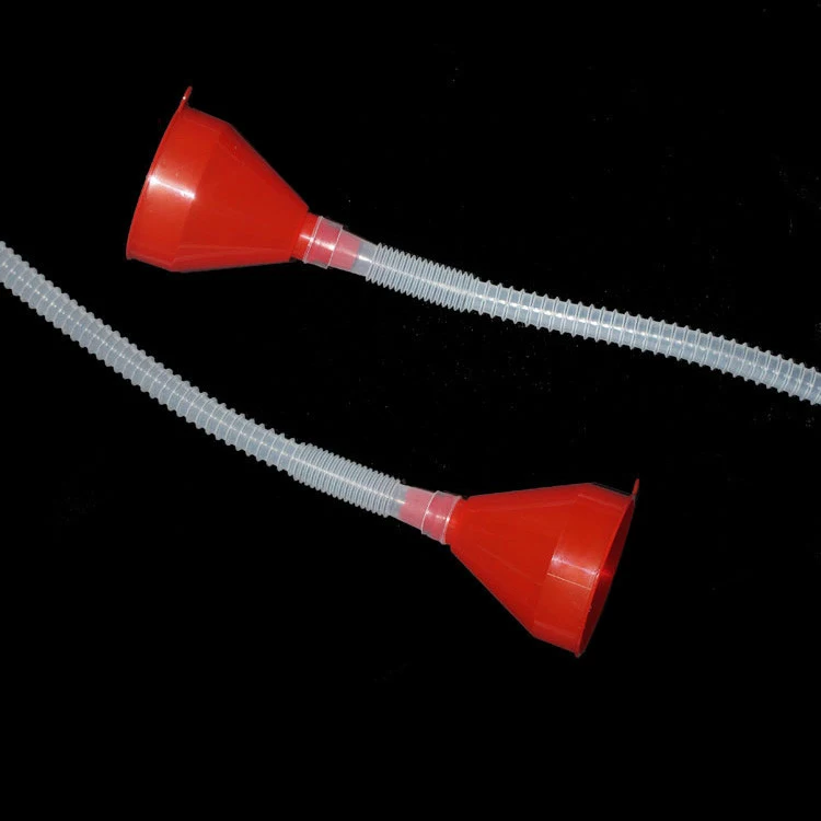 2017 new red Plastic Flexible Funnel With Mesh Screen for Water Oil