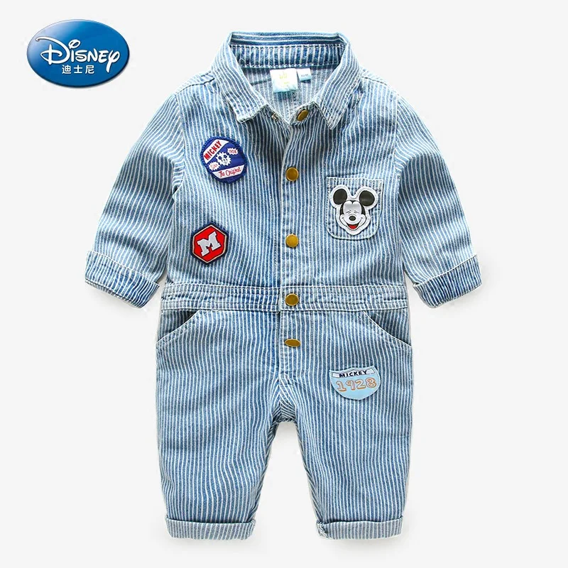 Disney Baby Clothing autumn spring outfit Rompers Cotton Cartoon Mickey Mouse 2017 new clothes