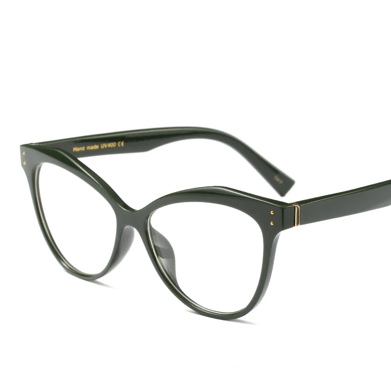 Модные очки "Кошка" Рамка Для женщин ретро Винтаж очки для чтения; оправа Для мужчин оптические очки mypia glassses в черной оправе - Цвет оправы: Зеленый