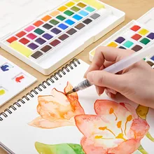 Вода Цвет Краски Твердые акварельные краски в наборе 12/18/24/36/48 Цвета пигментная краска на водной основе Acuarelas Profesionales товары для рукоделия