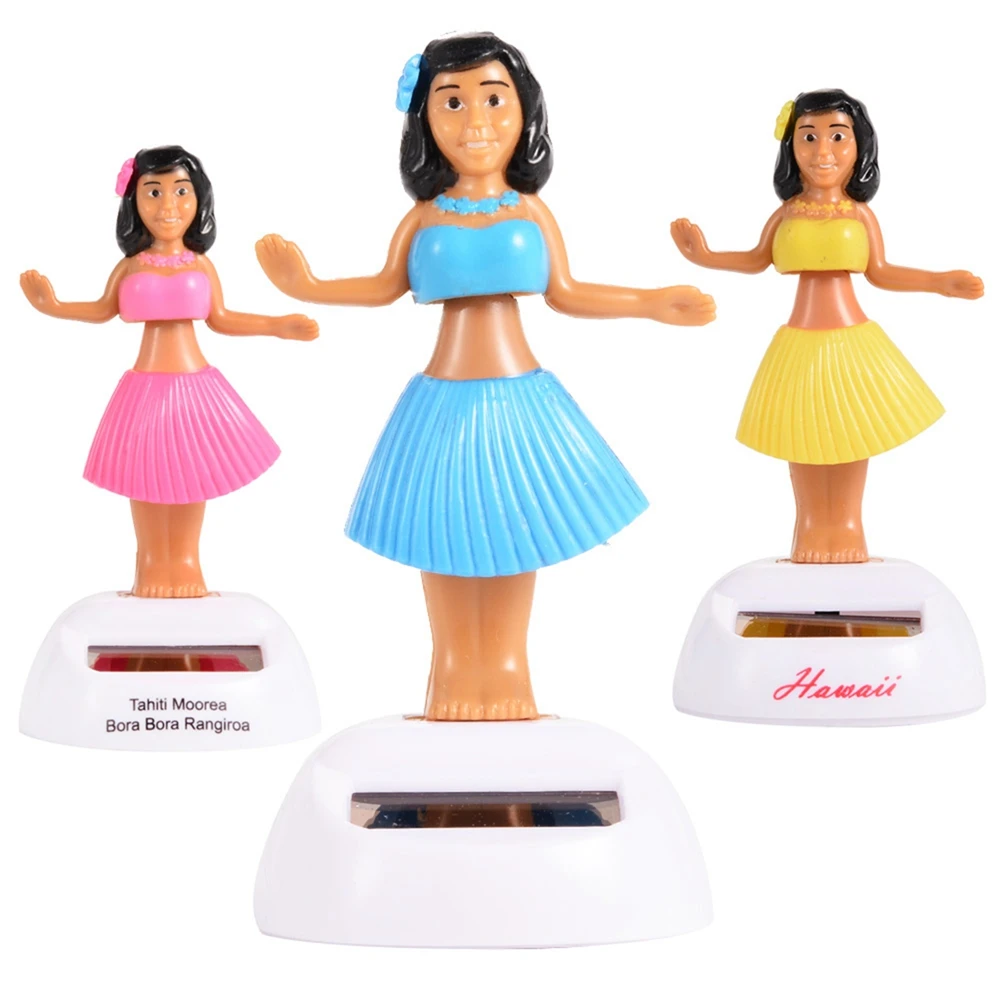 Solar Powered Dancing Hula Girl Swinging Bobble Toy Gift For Car