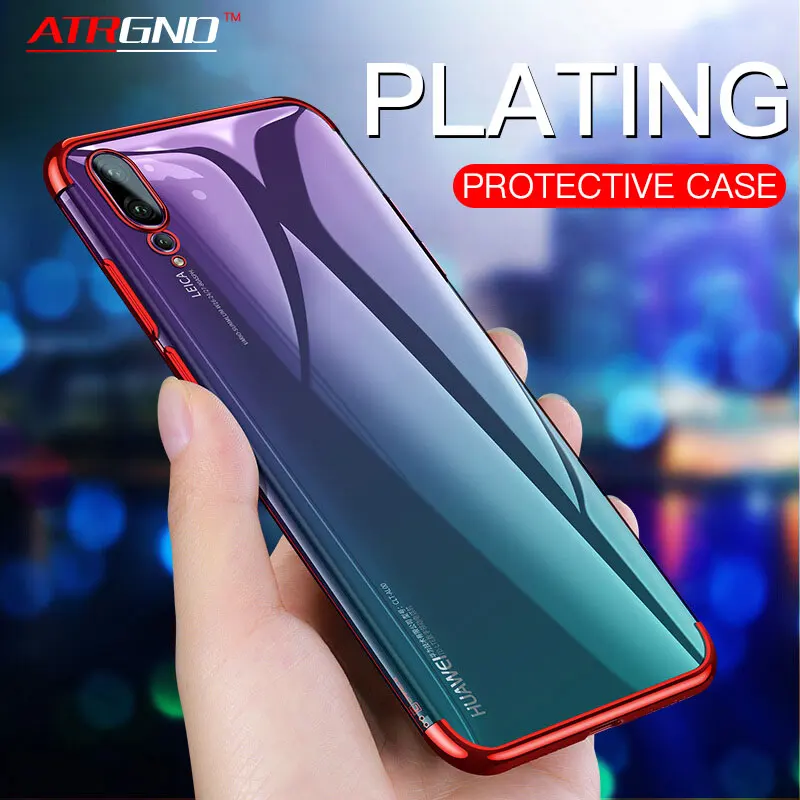 

Luxury Transparent Plating Case For Huawei Mate 20 Pro Mate 10 Lite 9 Pro TPU Silicone Cover For Honor 9 Lite 10 Protective Case