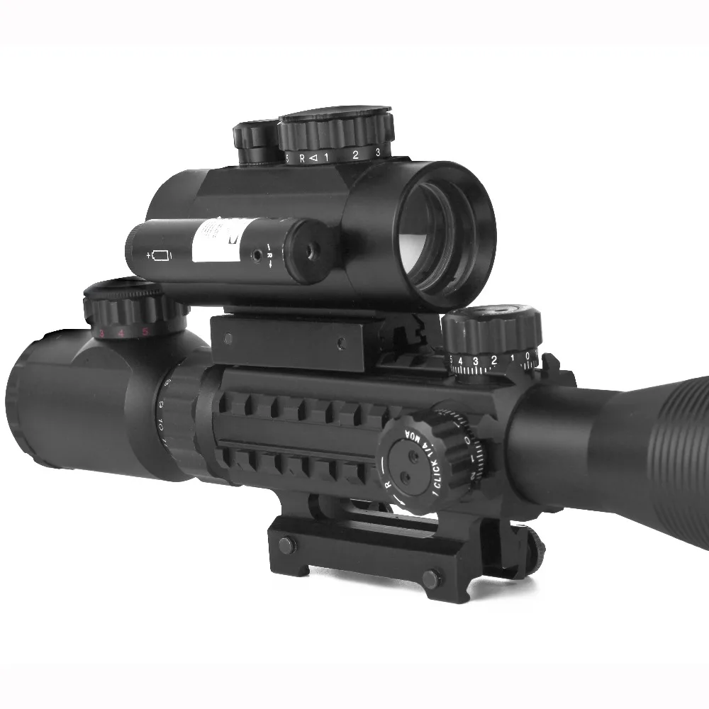 Охотничий прицел 4-12x50EG Tratical Riflescope с 1x40 Red Dot лазерный оптический прицел компактный 3 в 1 комбинированный снайперский Коллиматорный прицел