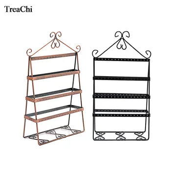 

Durable Jewelry Display Rack Creative 4 Layer Metal Earring Stud Display Rack Domestic Hanging Earrngs Storage Accessories Shelf