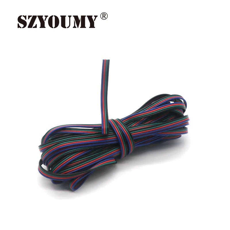 SZYOUMY 500 м 4 Pin 4 канала 5050 3528 RGB Светодиодная лента удлинитель Кабель Провод шнур разъем для RGB Светодиодные полосы света