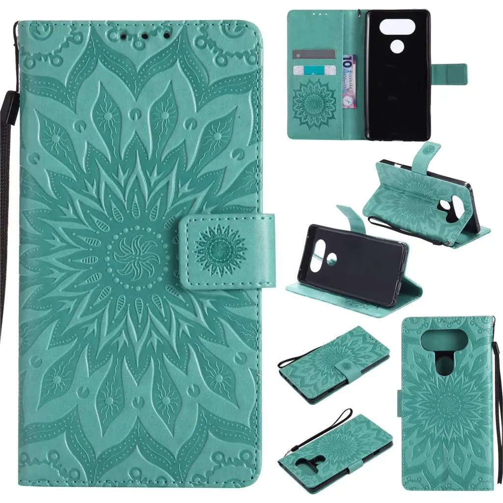 Embossing Leather Case For LG V20 Cover Magnetic Flip Card Slots Mobile Phone Cases LGV20 H 990 990DS 918 F800S Shell | Мобильные