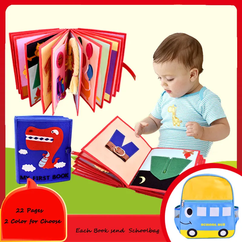 

DIY My First Book Craft Kit Handmade Mom Sewing Special Birthday Gift For Kids Felt Package 22 Pages Pictures Books For Children