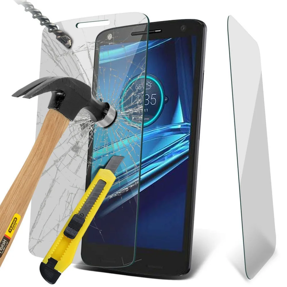 Закаленное стекло для Motorola Moto X Force 2.5D 9H Защитная пленка Droid Turbo 2 XT1580 XT1581 XT1585|glass screen