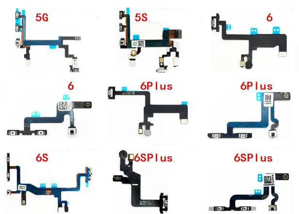 

High Quality For iPhone 5 5S 5C 6 6S Plus 7 7plus 8 8 plus Volume Button Power Switch On Off Button Key Flex Cable