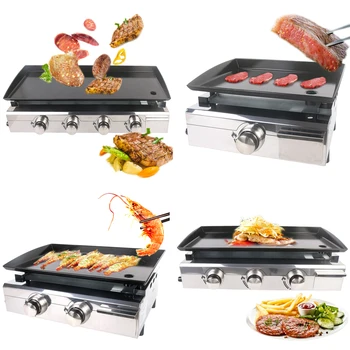 

LPG Grill Household Garden Party Fun Stainless Steel Adjustable Easy Cleaner Commercial Barbecue Grill Pan Teppanyaki