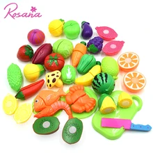 Rosana 31 шт. игрушки для ролевых игр резка фруктов овощи Кухня Мини модель набор игрушки раннего развития подарок для детей 3-8 лет