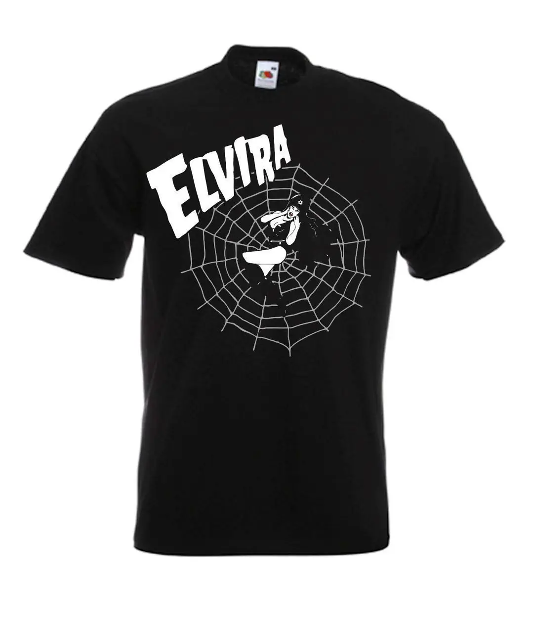 Elvira Mistress Of The Dark Готическая футболка с изображением паутины летняя модная